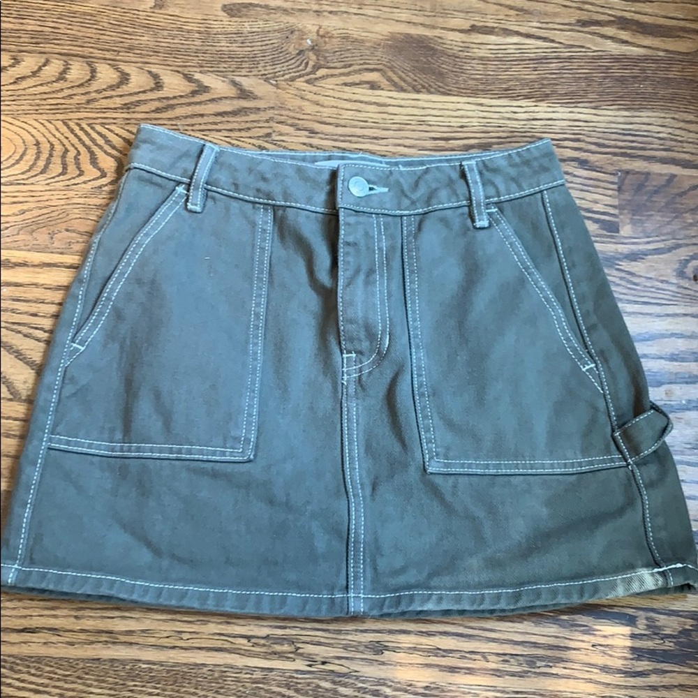 PacSun Green Denim Skirt